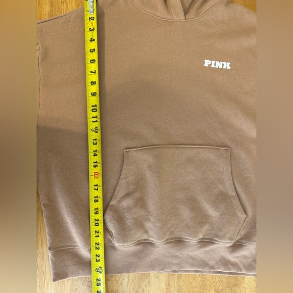 NWT! Victoria Secret PINK Ivy Campus Pull Over Hoodie Toffee Size L - Picture 10 of 10